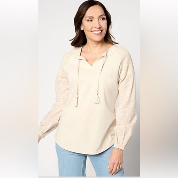 Bell By Kim Gravel Eyelet Women's Top - Picture 6 of 6